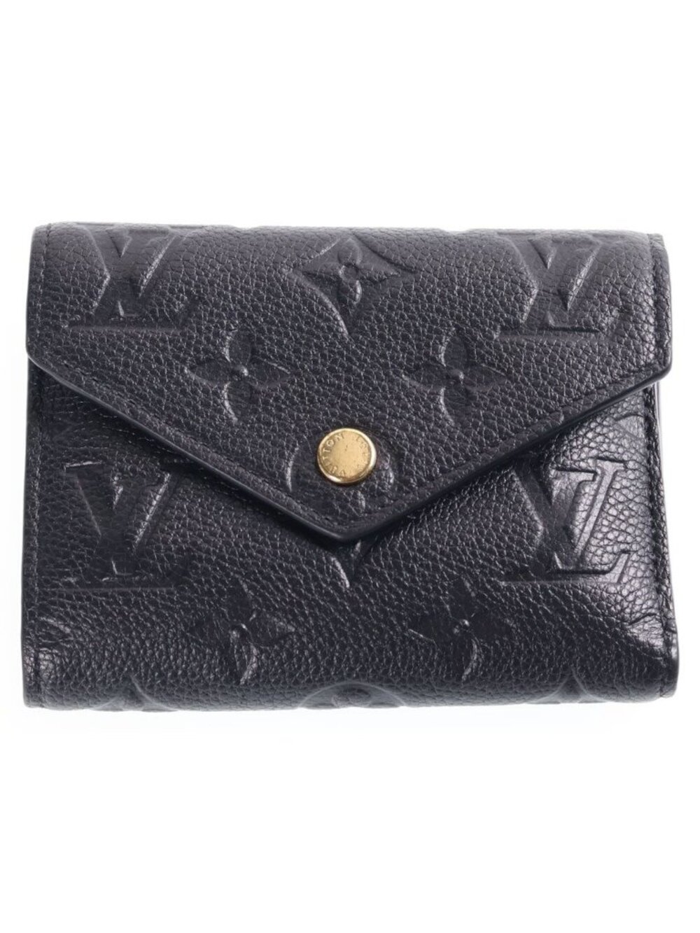 Louis Vuitton Portefeuille Victorine Monogram Wallet Trifold Black